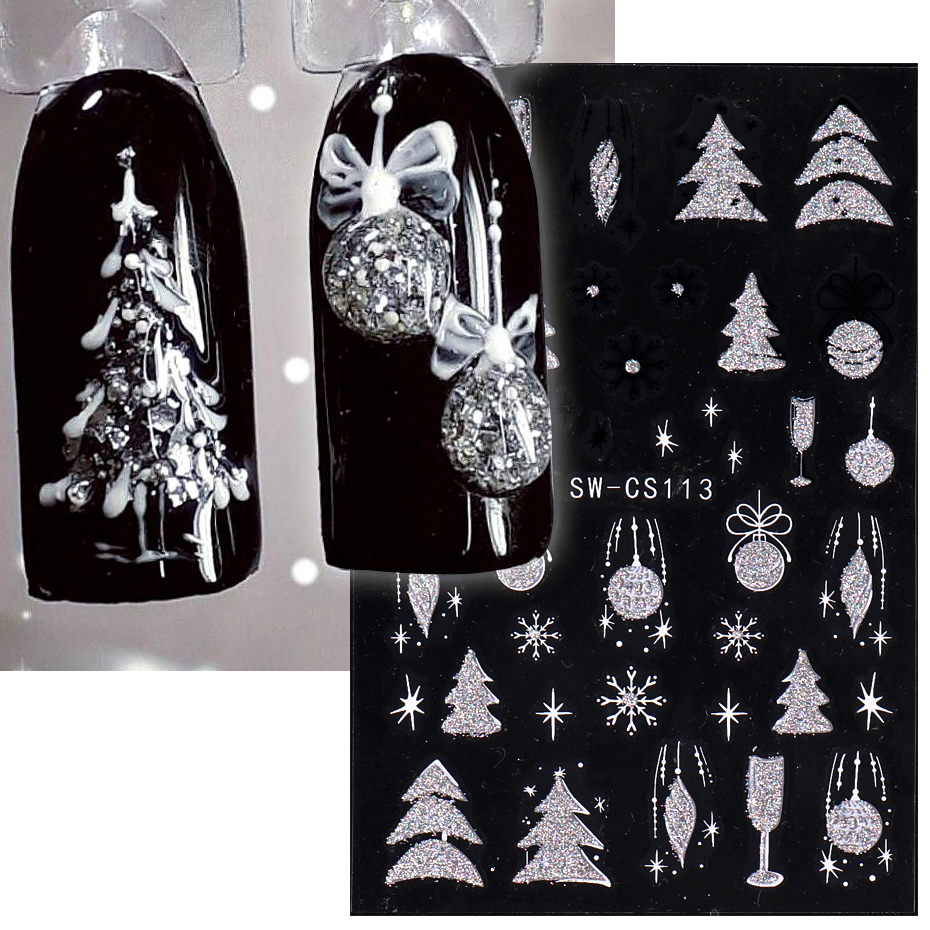Nail Art Xmas Tree - NEW Christmas Series Nail Polish Stickers