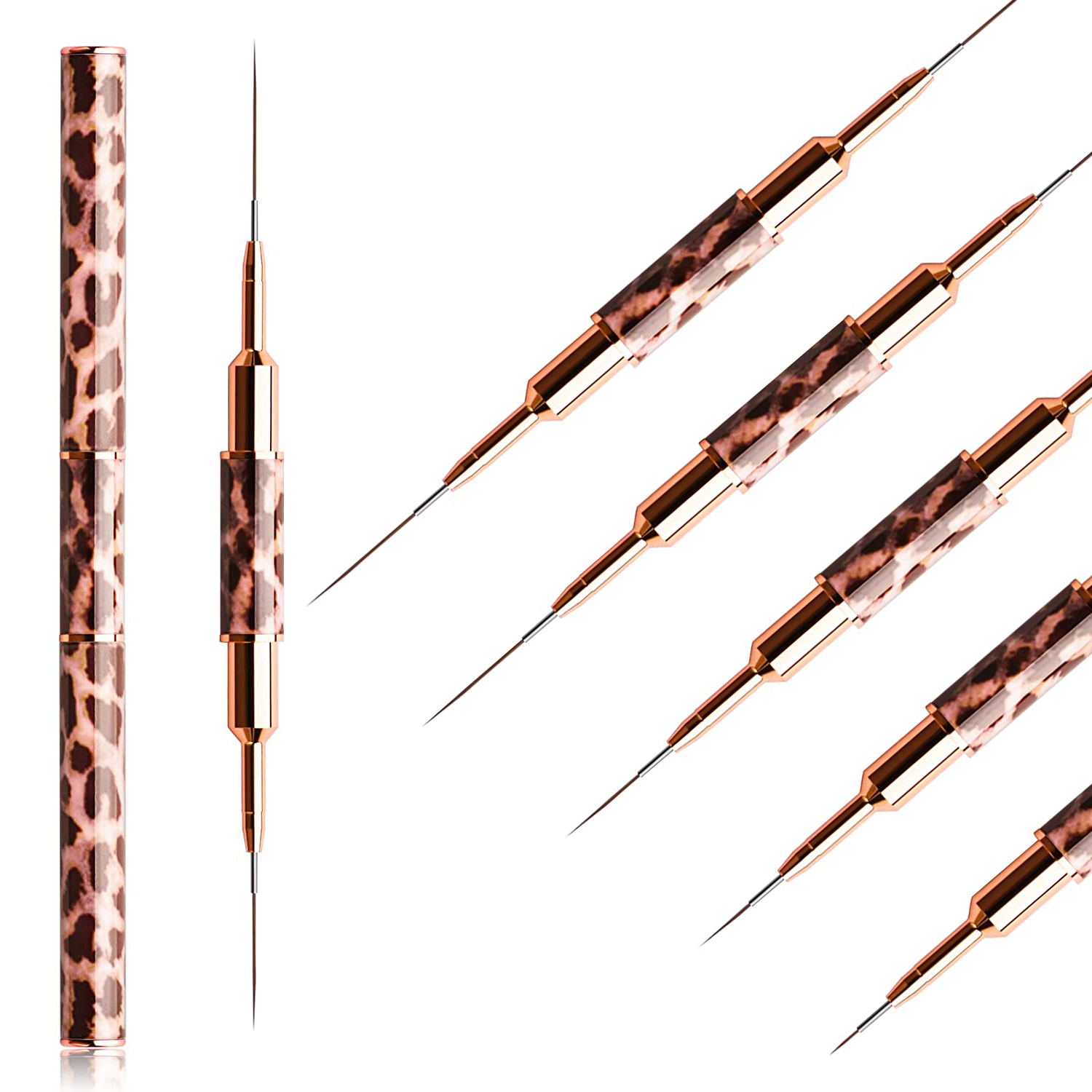 Nail Art Leopard - 5-25mm Leopard Print Nail Art Brushes