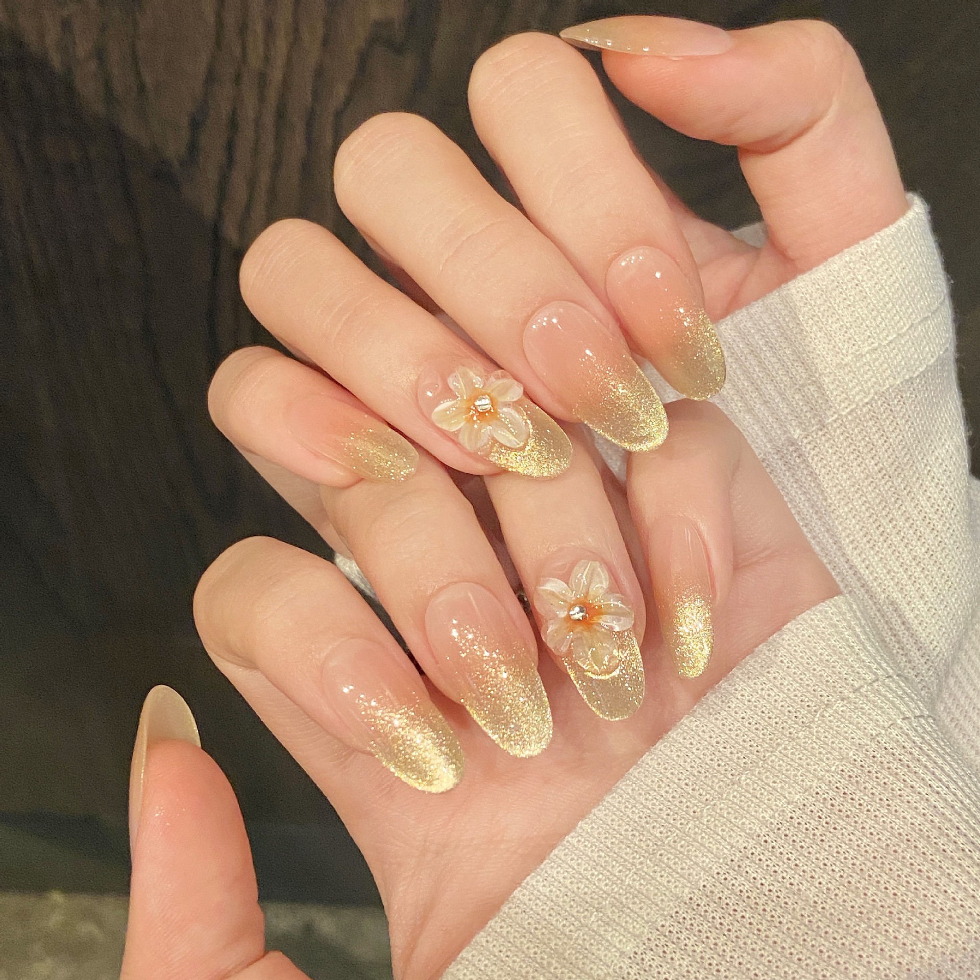 Nail Art Design - 10pcs Handmade Press on Nails Gradient