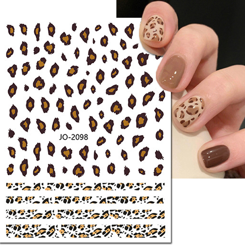 Nail Art Leopard - Nail Art 3d Decals Pink Blue