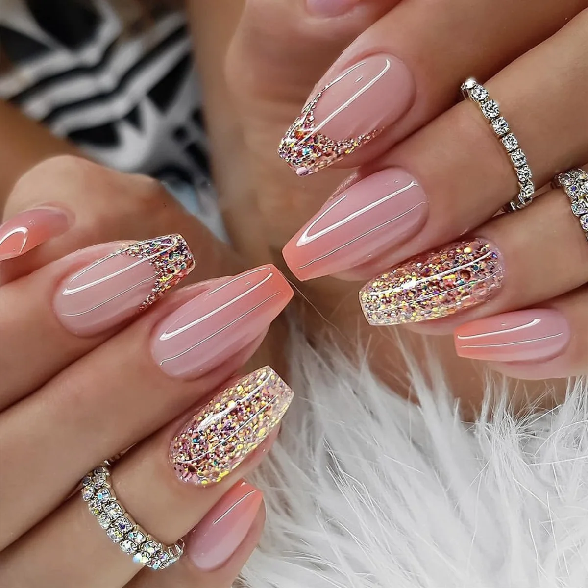 24Pcs/Set Solid Color Wearing  - đánh giá và giá Nail Art Full Color