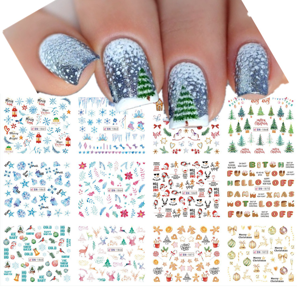 12patterns Christmas Nail Wate - đánh giá và giá Nail Art Xmas Tree