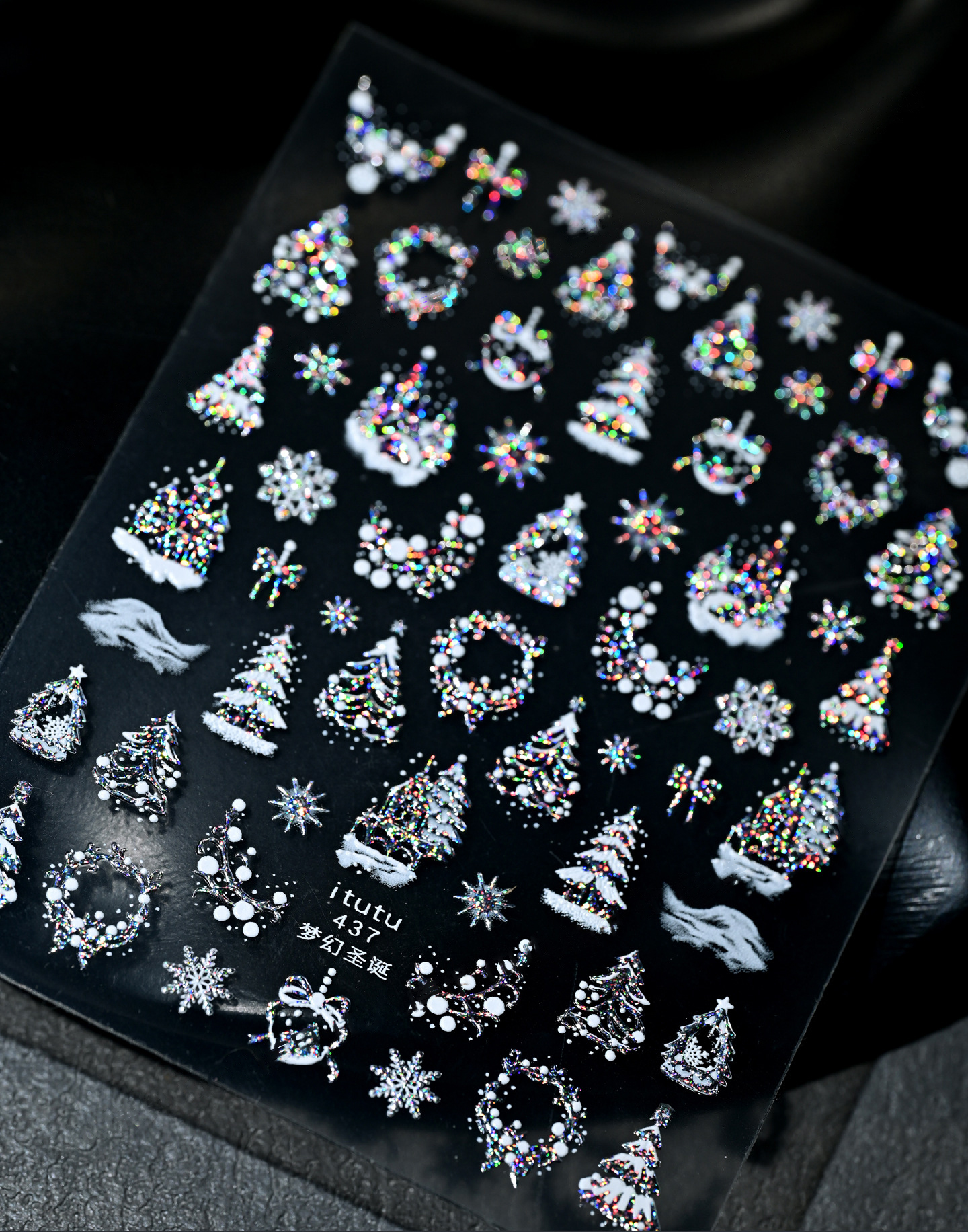 1pcs Luxury Bronzing-5D Christ - đánh giá và giá Nail Art Xmas Tree