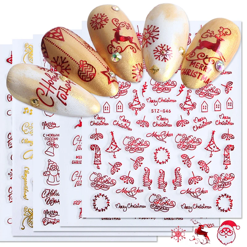 Christmas Nails Accesories Red - đánh giá và giá Nail Art Xmas Tree