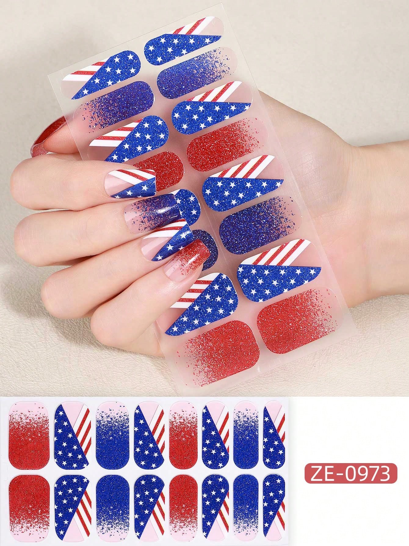 Coral Pink Nail Stickers, Wate - đánh giá và giá Nail Art Full Color