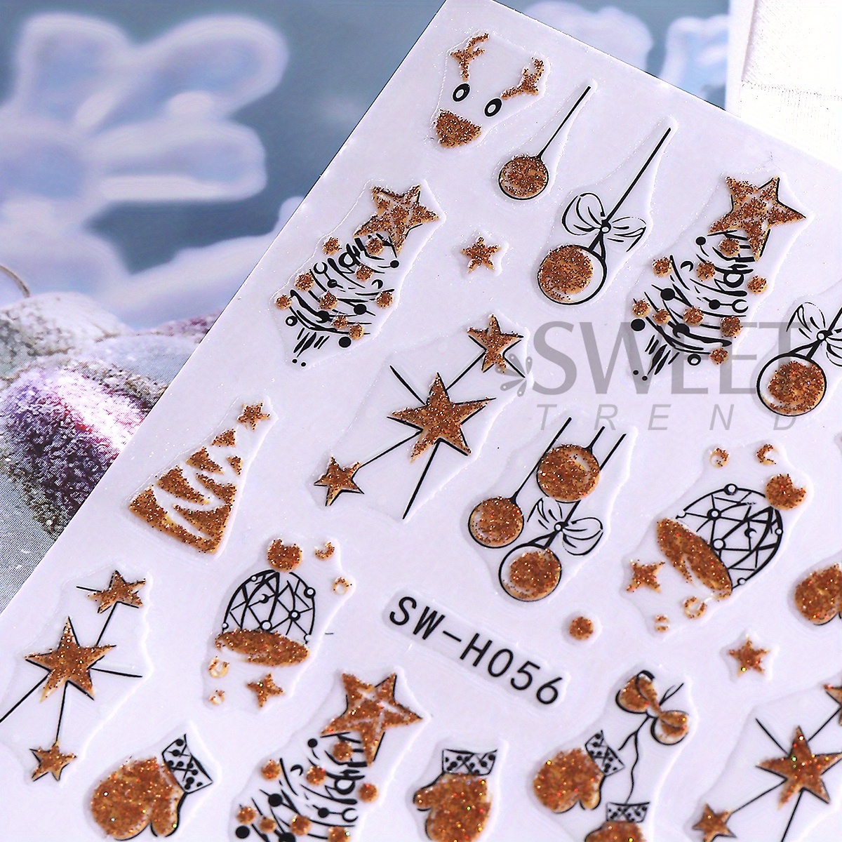 2 pcs Gorgeous Sparkly Christm - đánh giá và giá Nail Art Xmas Tree