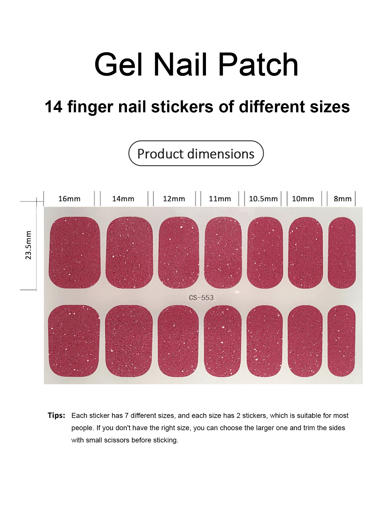 Coral Pink Nail Stickers, Wate - đánh giá và giá Nail Art Full Color