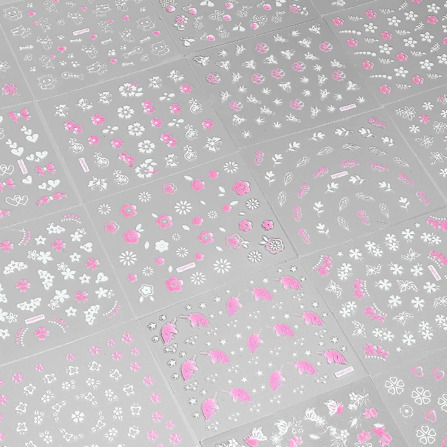 30 Sheets 3D Self Adhesive Flo - đánh giá và giá Nail Art Design