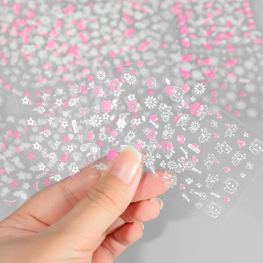 30 Sheets 3D Self Adhesive Flo - đánh giá và giá Nail Art Design