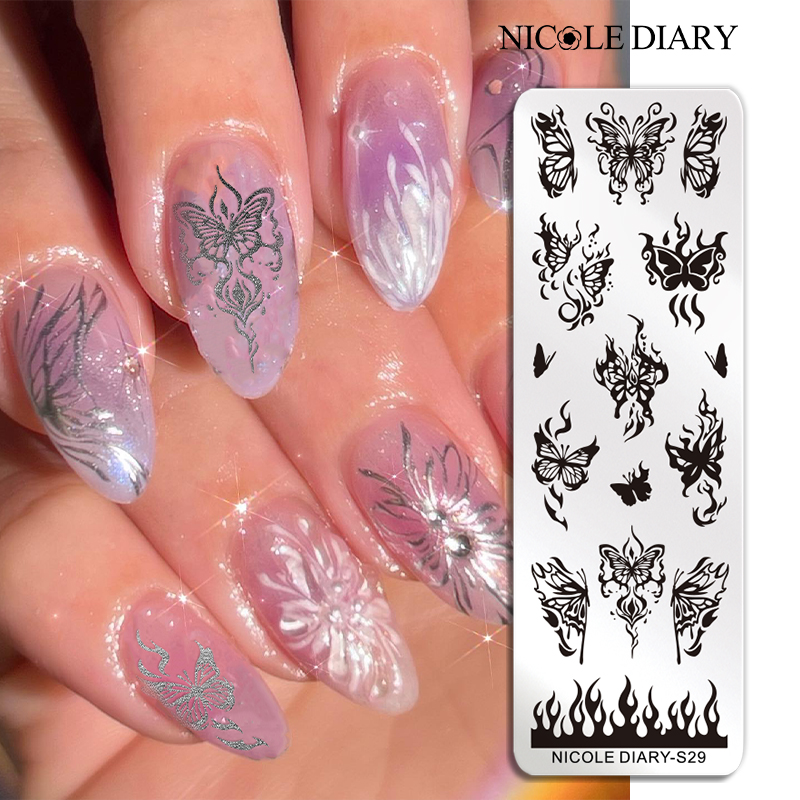 NICOLE DIARY Butterfly Nail Ar - đánh giá và giá Nail Art Leopard