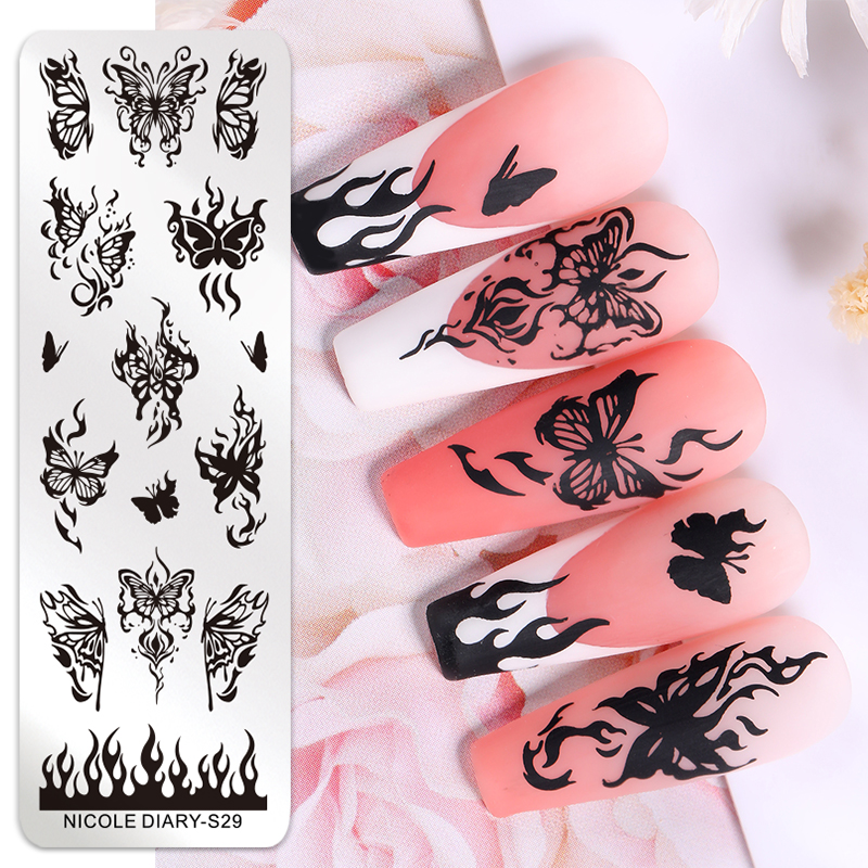 NICOLE DIARY Butterfly Nail Ar - đánh giá và giá Nail Art Leopard