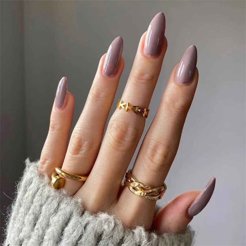 24Pcs/Set Medium Long Solid Co - đánh giá và giá Nail Art Full Color