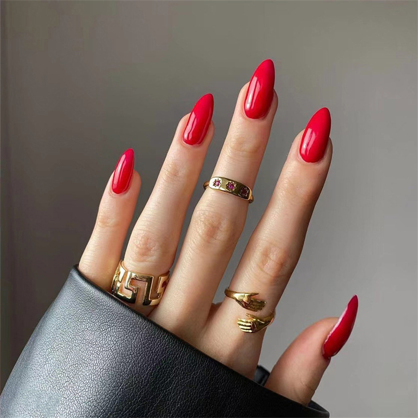 24Pcs/Set Medium Long Solid Co - đánh giá và giá Nail Art Full Color