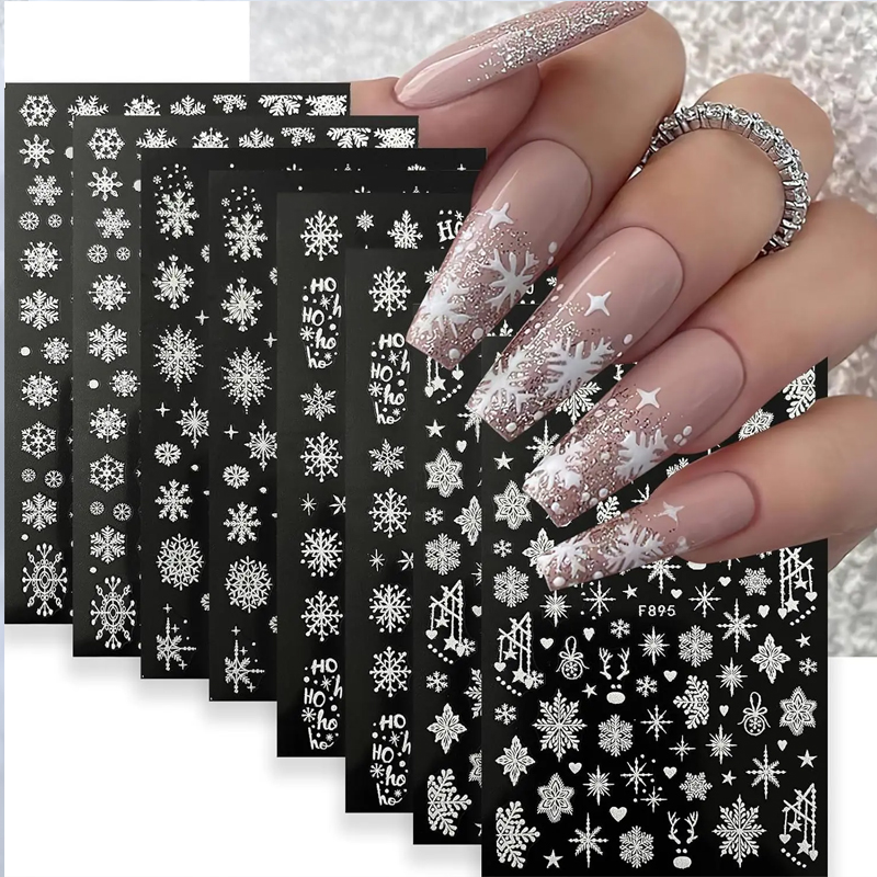 3D Snowflake Nail Art Decals X - đánh giá và giá Nail Art Xmas Tree