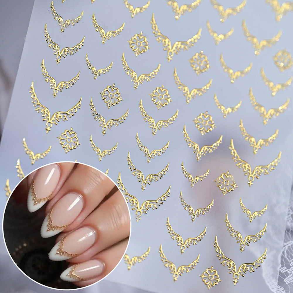 3D Gold Stamping V-Shaped Fren - đánh giá và giá Nail Art Leopard