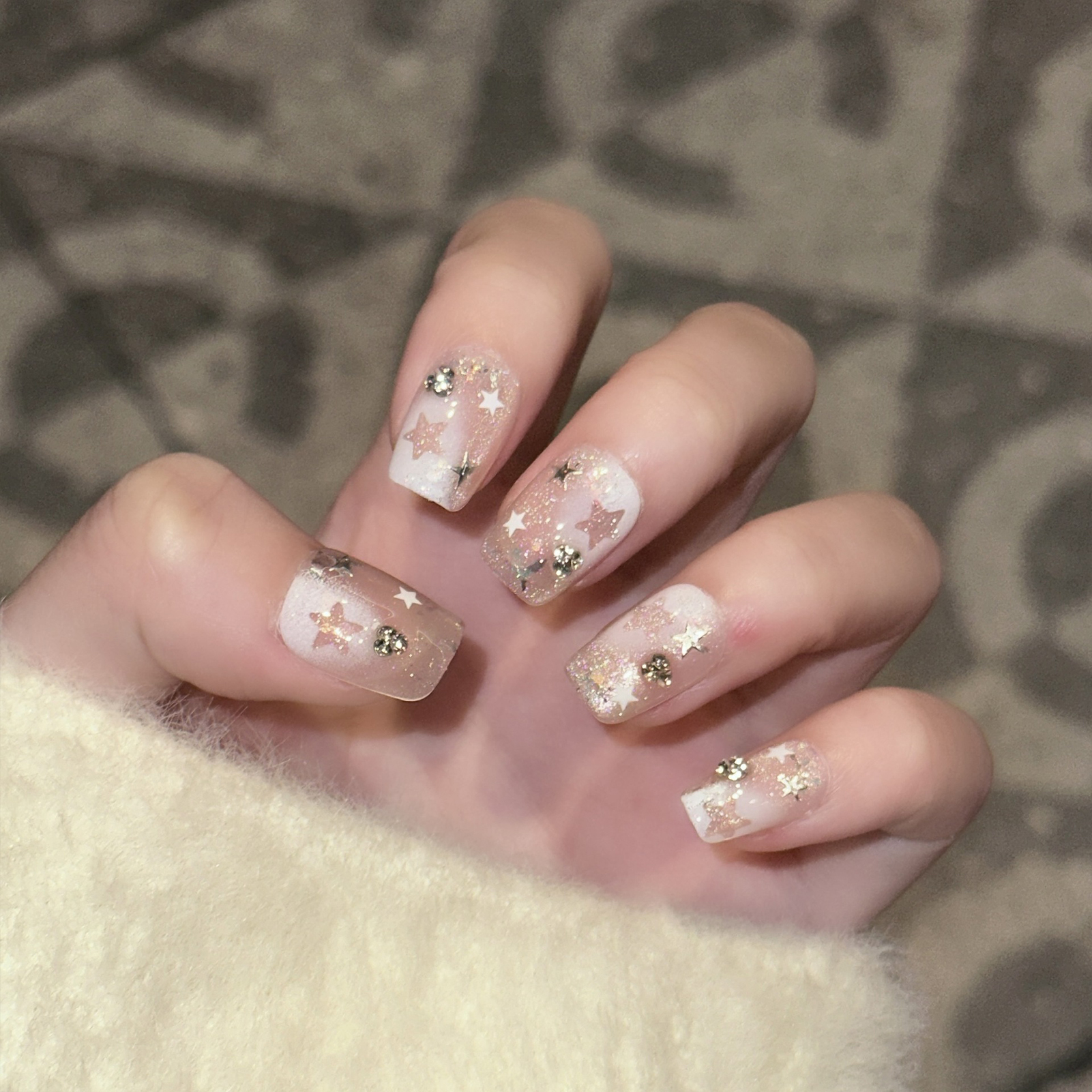 10PCS Short Square Fake Nails  - đánh giá và giá Nail Art Design