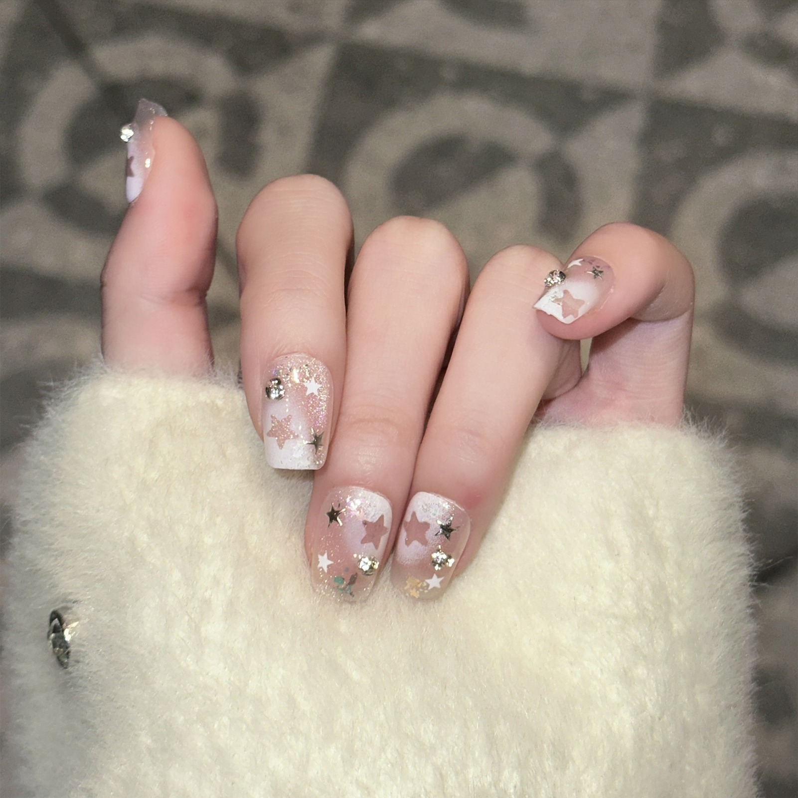 10PCS Short Square Fake Nails  - đánh giá và giá Nail Art Design