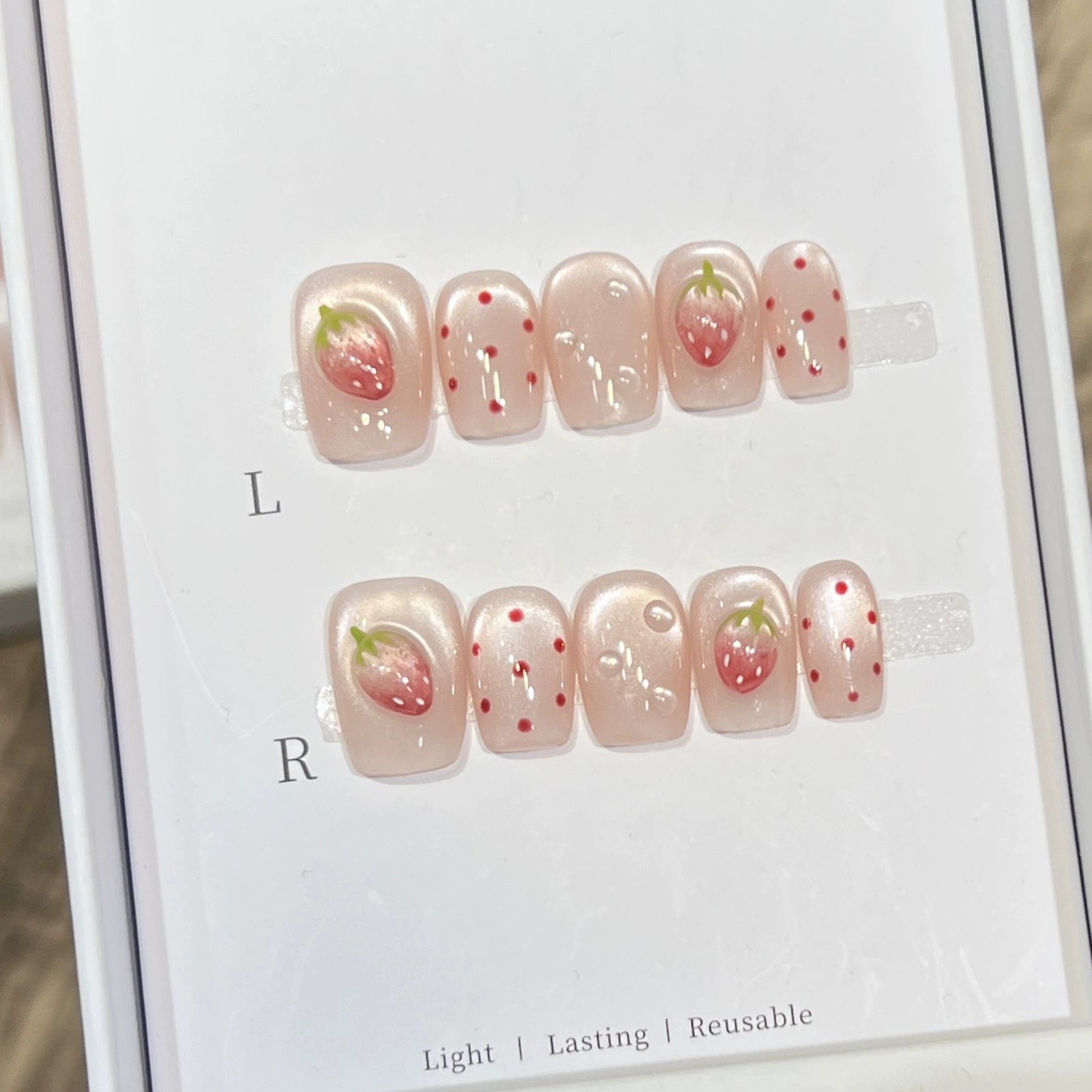 10PCS Short Square Fake Nails  - đánh giá và giá Nail Art Design