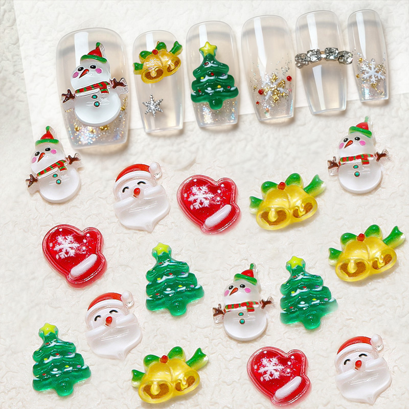 20PCS 3D Mixed Christmas Nail  - đánh giá và giá Nail Art Xmas Tree