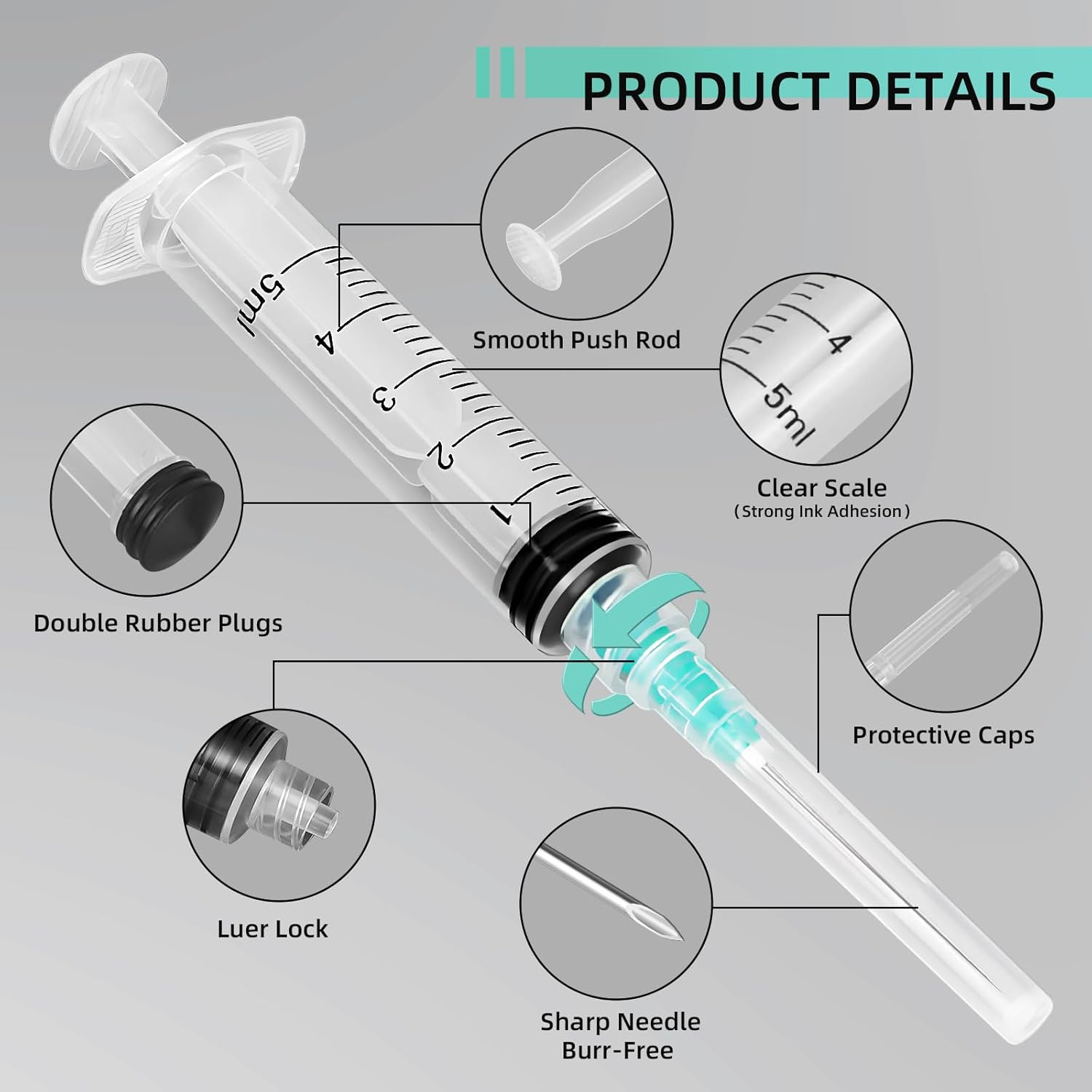 50 Pieces of 5ml Luer-Lock Syr - đánh giá và giá Nail Art Design