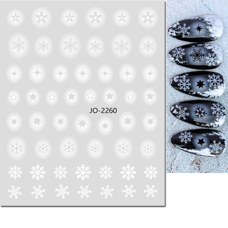 Nail Art 3d Decals White Hollo - đánh giá và giá Nail Art Xmas Tree