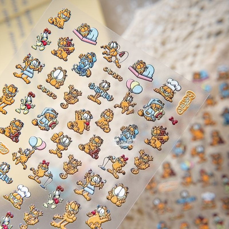 New Garfield Nail Art Stickers - đánh giá và giá Nail Art Design