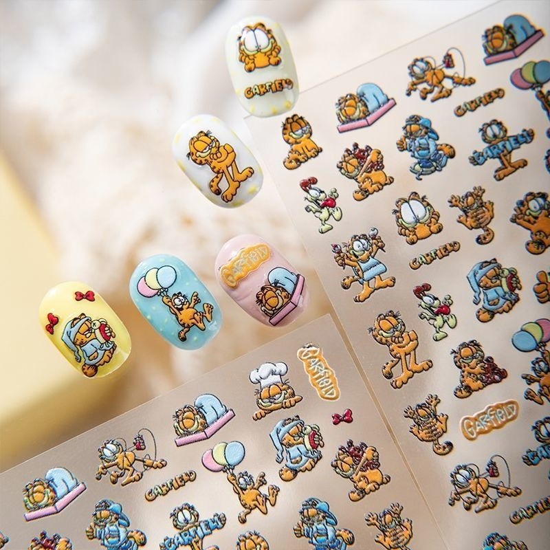 New Garfield Nail Art Stickers - đánh giá và giá Nail Art Design