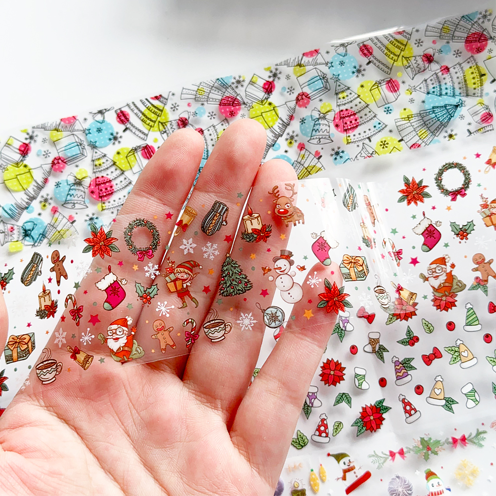 10 Rolls Christmas Nail Art Fo - đánh giá và giá Nail Art Xmas Tree