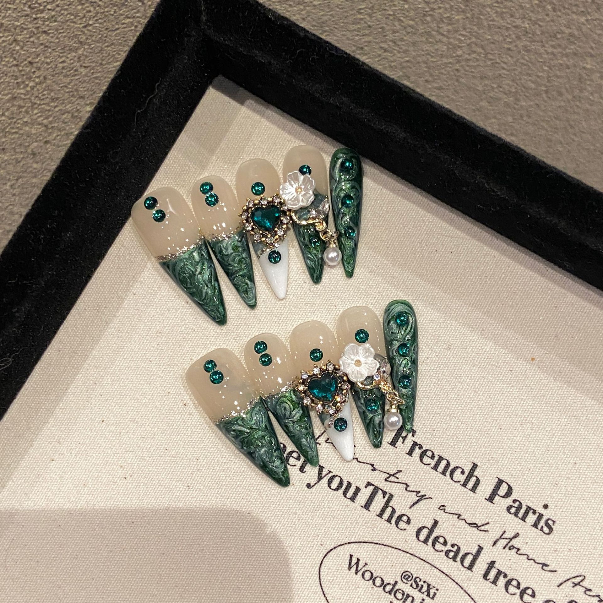10Pcs Handmade Elegant French  - đánh giá và giá Nail Art Design