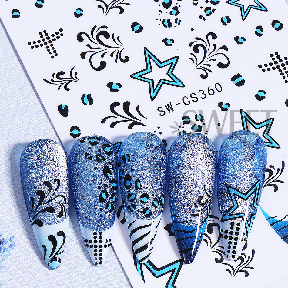 2pcs Leopard Print Nail Sticke - đánh giá và giá Nail Art Leopard
