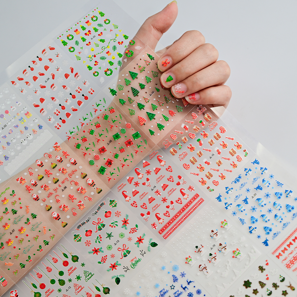30pcs Cute Cartoon Snowman Chr - đánh giá và giá Nail Art Xmas Tree