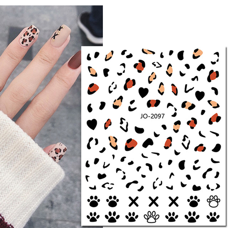 Nail Art 3d Decals Pink Blue B - đánh giá và giá Nail Art Leopard