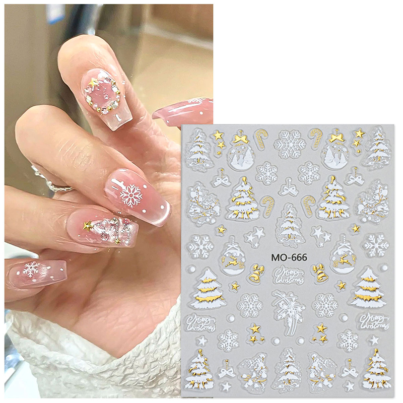 Snowman Star Sliders Cartoon D - đánh giá và giá Nail Art Xmas Tree