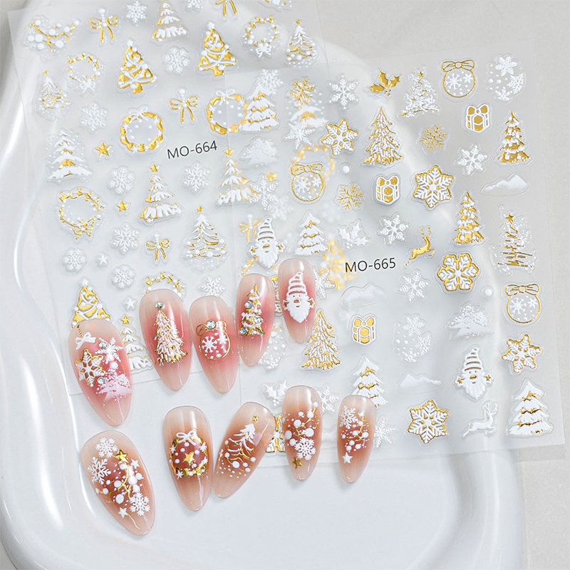 Snowman Star Sliders Cartoon D - đánh giá và giá Nail Art Xmas Tree