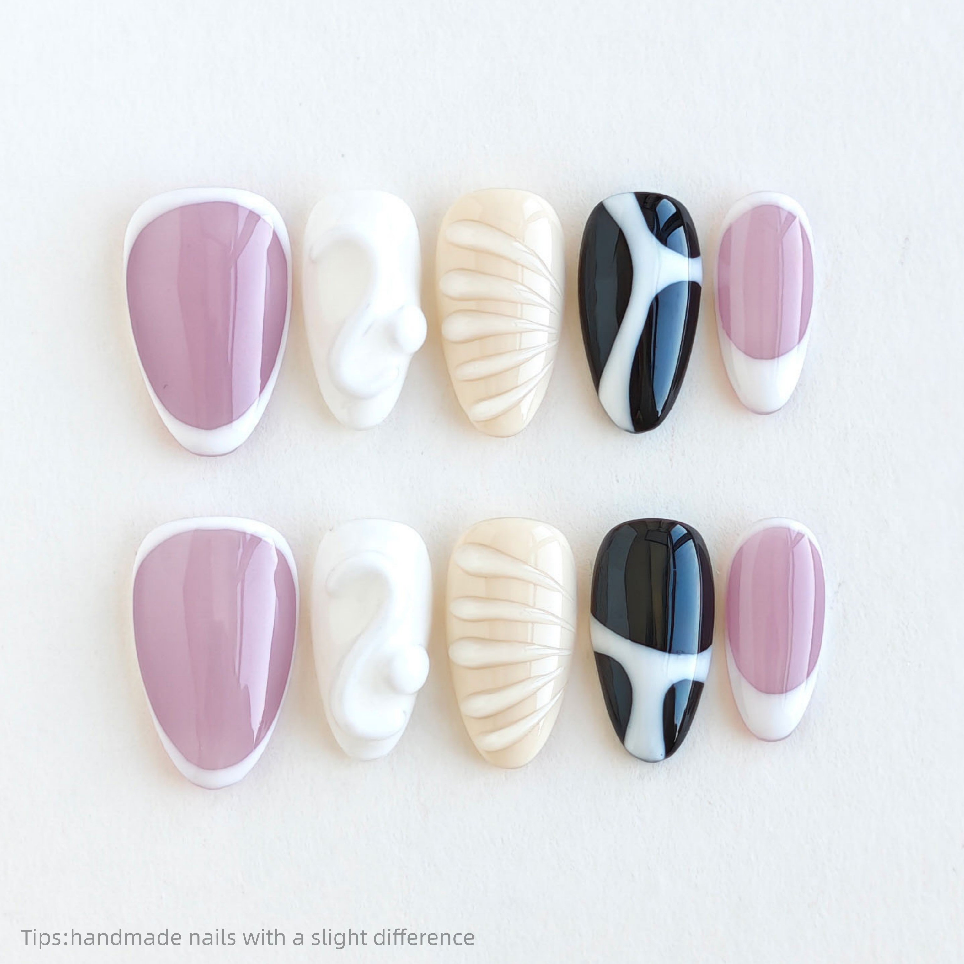 10pcs Handmade Colorful Block  - đánh giá và giá Nail Art Full Color